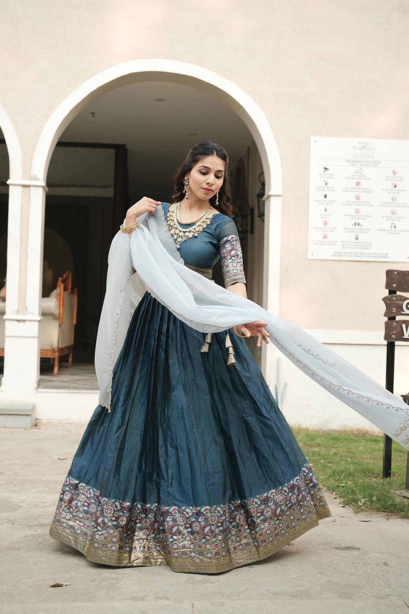 GRTN 8134 Shimmar RAMA Lehenga choli online